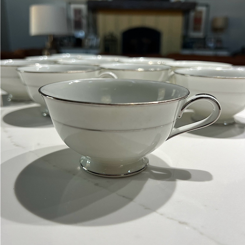 Noritake China, Grayburn Pattern, Footed Cups & Saucers